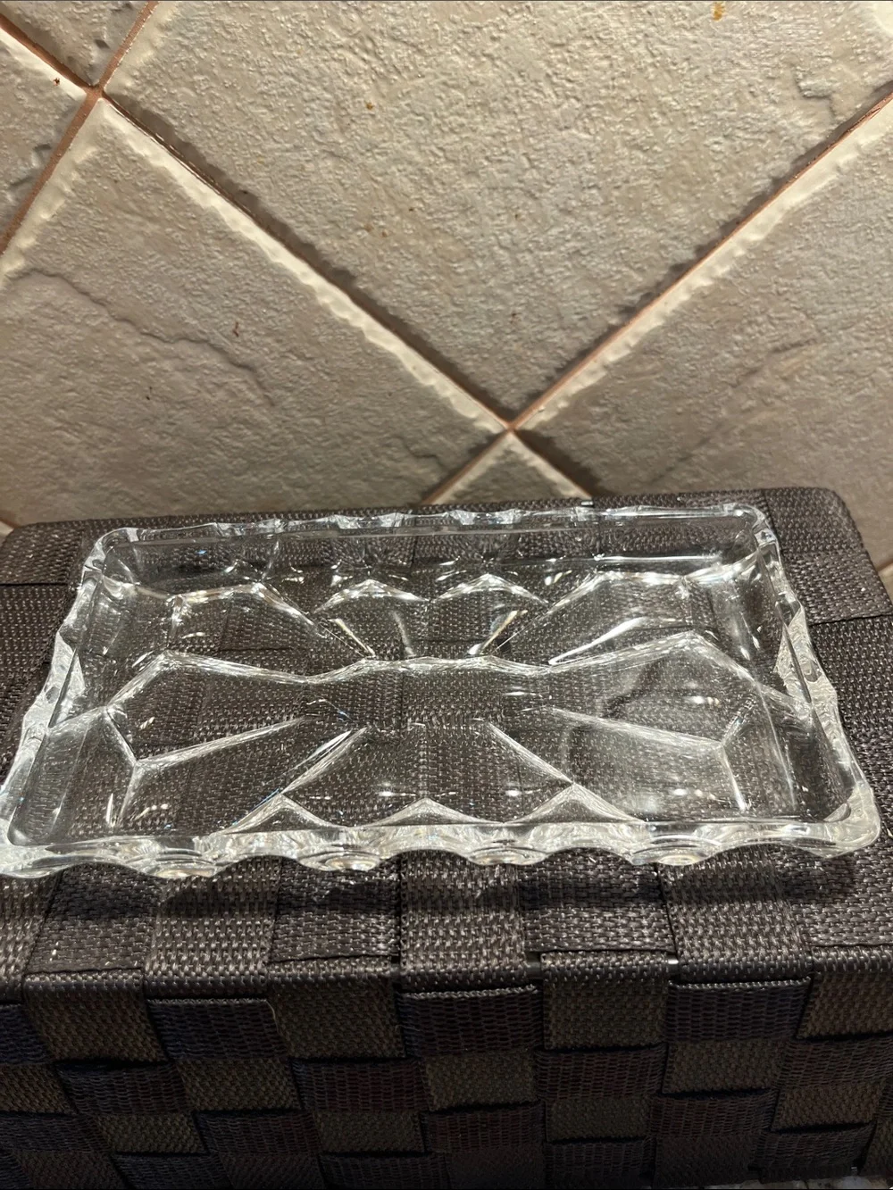 Creamer & Sugar Sever with tray heavy glass